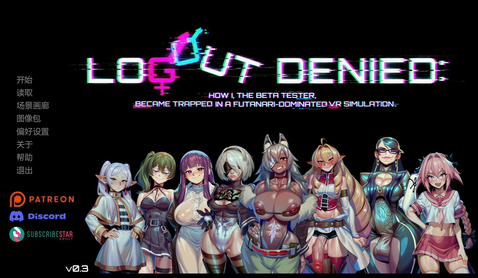 【欧美SLG/AI汉化/扶她】无法登出:扶她VR支配0.3 AI汉化版【PC+安卓/1.6G/更新】